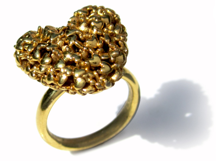 3D-printed heart ring 