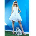 MODA ON Paris Hilton posando para una editorial de moda con un diseño de Tony Bonet