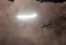 ovni en pleno vuelo
