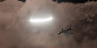 ovni en pleno vuelo