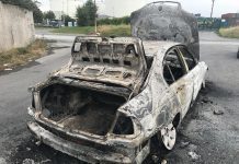 coche incendiado