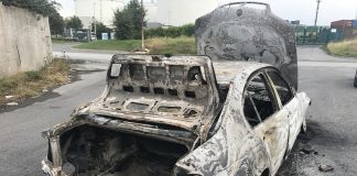 coche incendiado