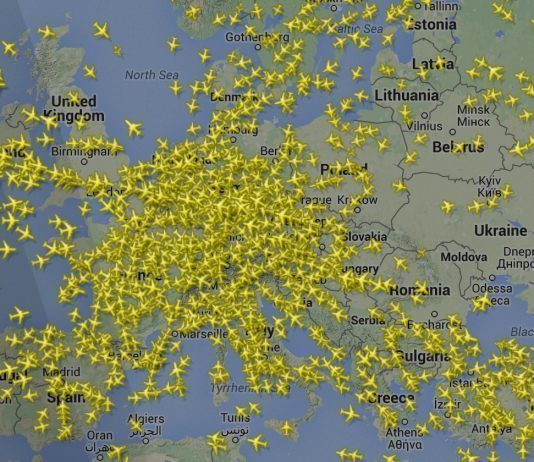 ¿Cuántos aviones vuelan a la vez en el mundo?