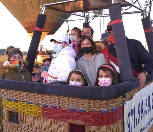 Amanecer desde el aire para los niños y niñas de Aspanob